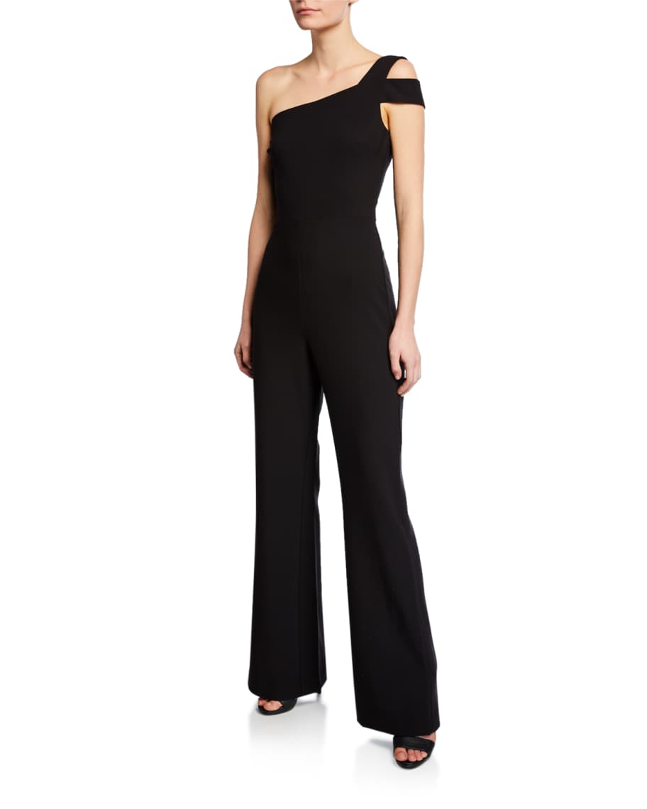 Likely Maxson One-Shoulder Crepe Jumpsuit | Neiman Marcus
