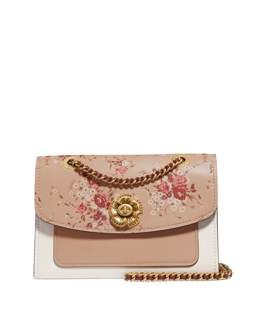 Coach, Bags, Coach Wristlet Floral Print Leather Pink