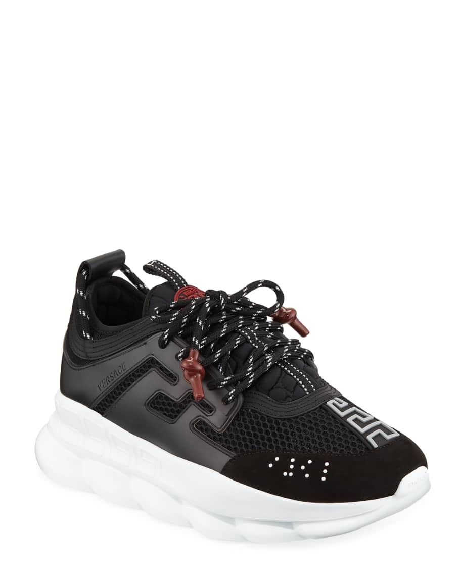 Versace Men's Chain Reaction Sneakers, Black