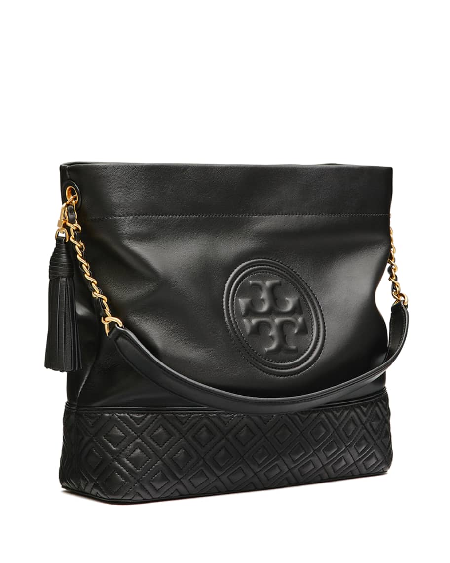 Tory Burch Fleming Quilted Leather Hobo Bag | Neiman Marcus