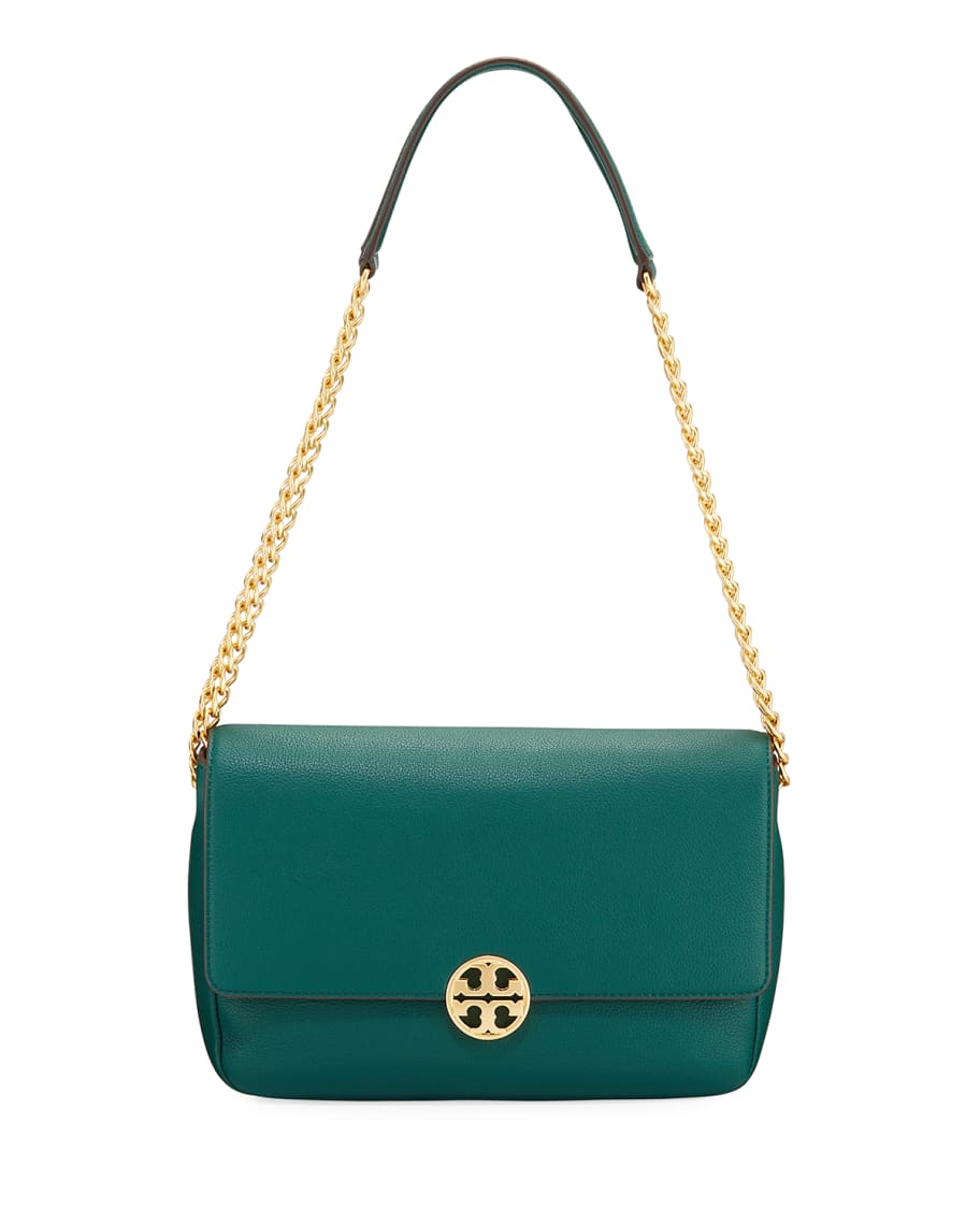 Tory Burch Chelsea Chain-Strap Leather Shoulder Bag | Neiman Marcus