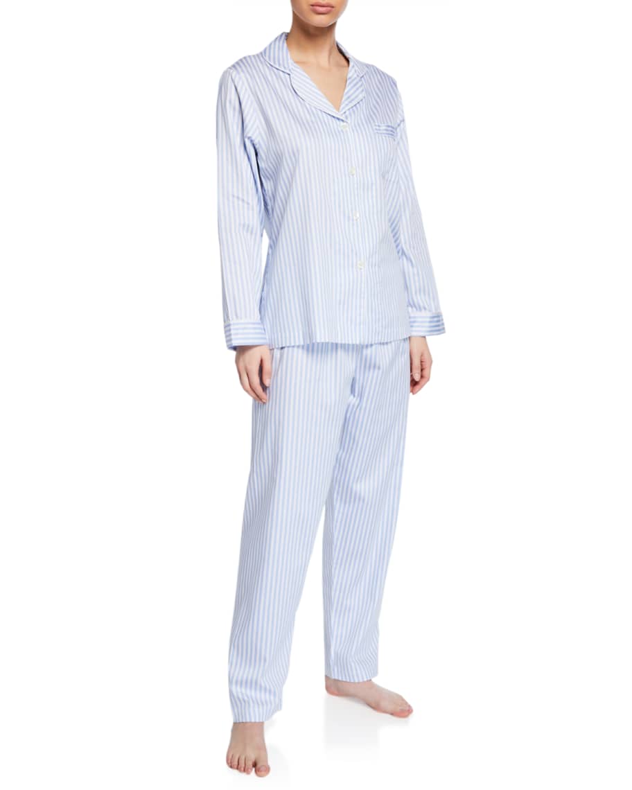 P Jamas San Isidro Pinstriped Pajama Set | Neiman Marcus