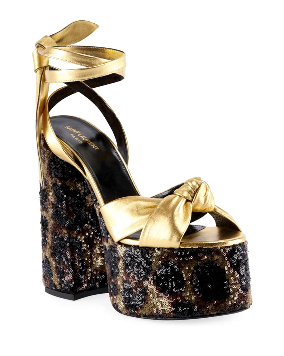 Saint laurent paige platform sandals best sale