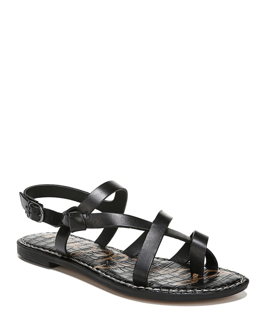 Sam Edelman Gladis Strappy Leather Flat Sandals | Neiman Marcus