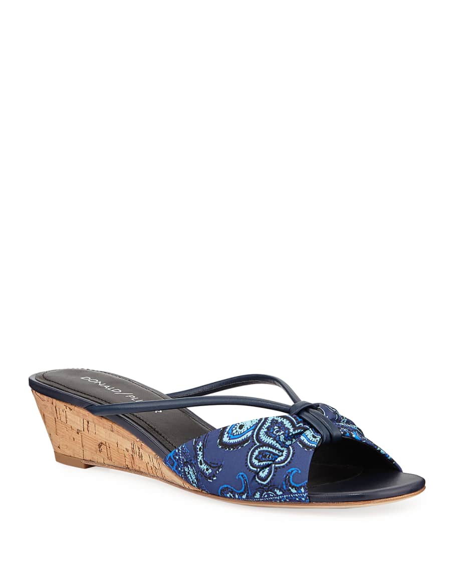 Donald J Pliner Andra Wishbone Wedge Sandals Neiman Marcus