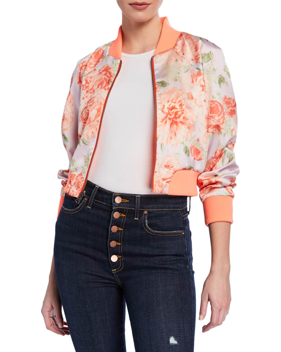 Alice and olivia reversible bomber jacket top