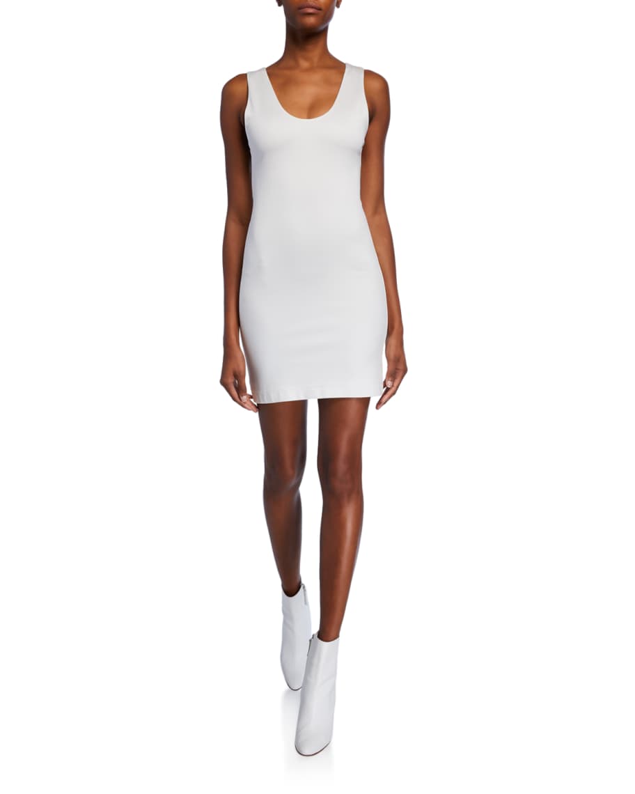 James Fitted Scoop Neck Mini Dress