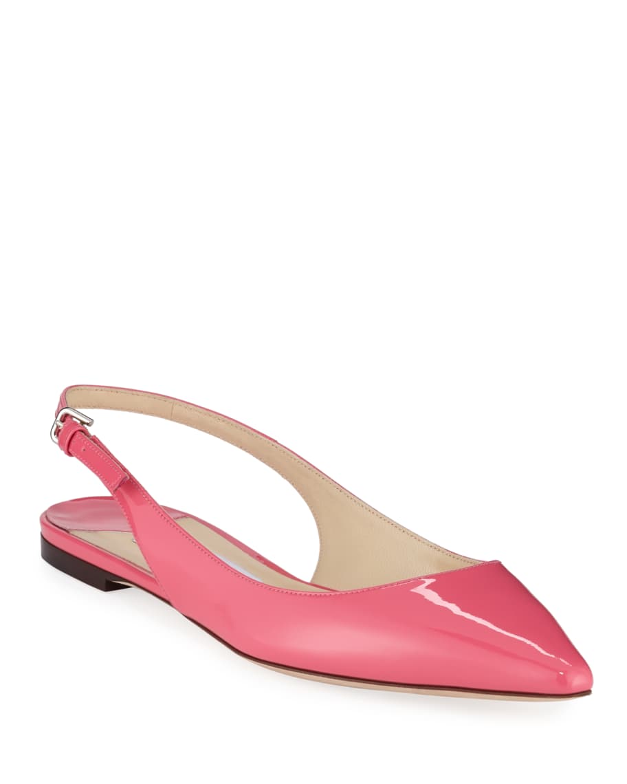 Jimmy Choo Erin Patent Leather Slingback Flats Neiman Marcus
