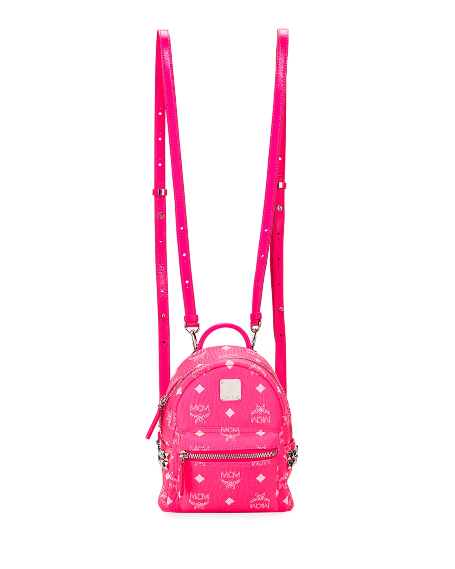 Mcm Stark Visetos Backpack - Blossom Pink