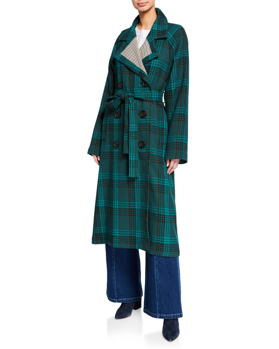 See by chloe plaid coat clearance