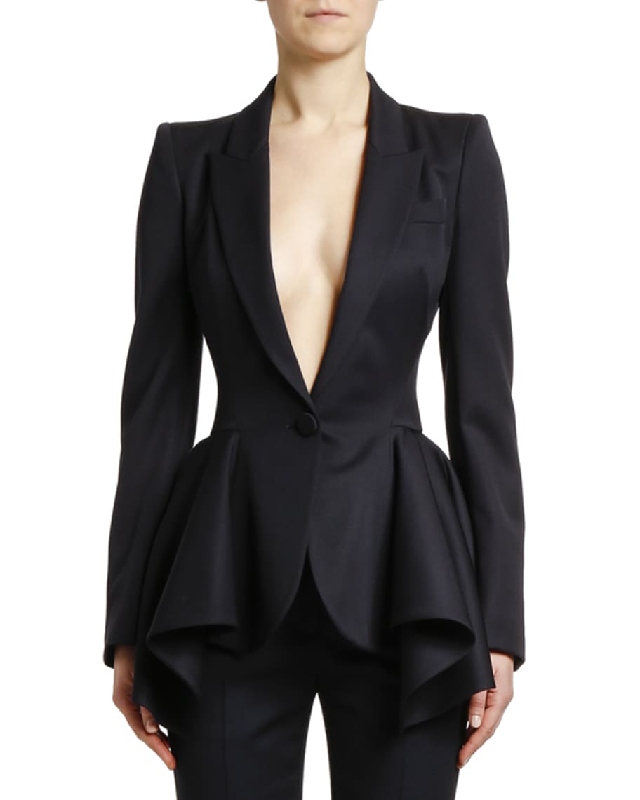 Alexander mcqueen peplum jacket top