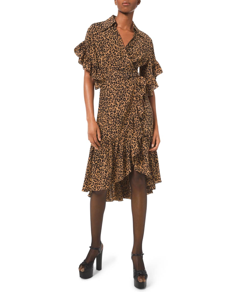 Michael Kors Collection Belted Leopard ...