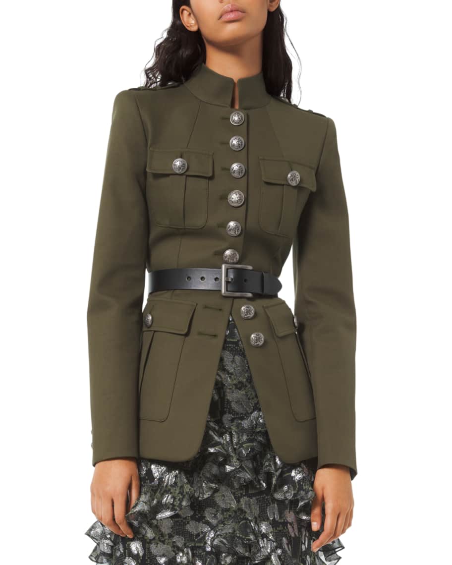 Michael kors army jacket top