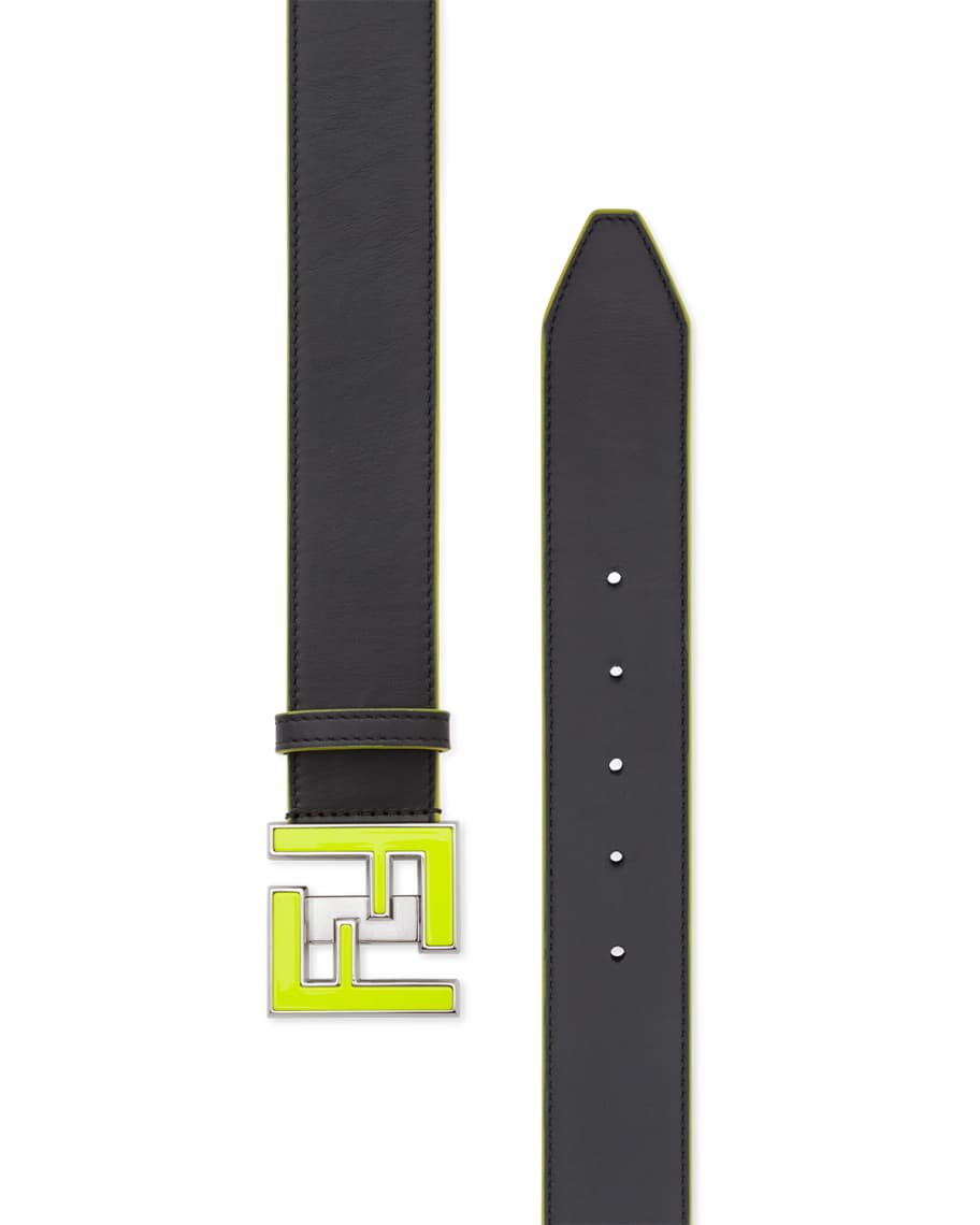 Men s Neon FF Calf Leather Belt