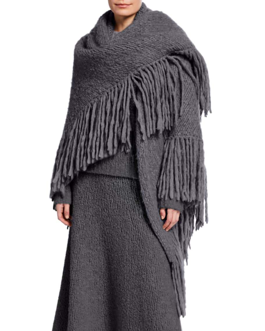 Lauren fringed cashmere wrap