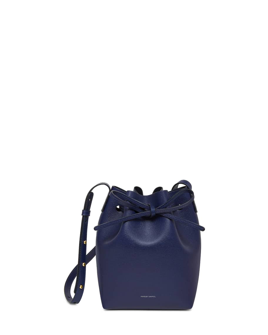 Mansur Gavriel Mini Saffiano Leather Bucket Bag | Neiman Marcus