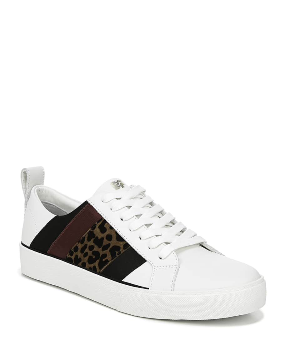 Diane von Furstenberg Tess Leather Striped Sneakers Neiman Marcus