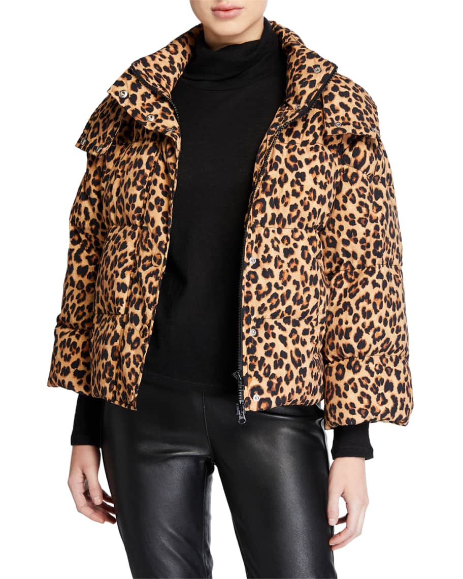 Veronica beard discount leopard puffer