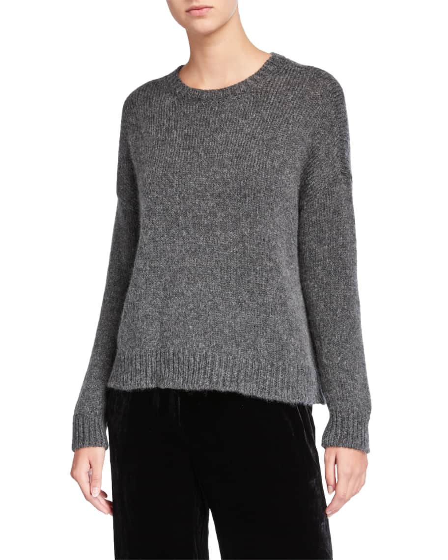 Eileen Fisher Petite Airspun Crewneck Long-Sleeve Sweater | Neiman Marcus