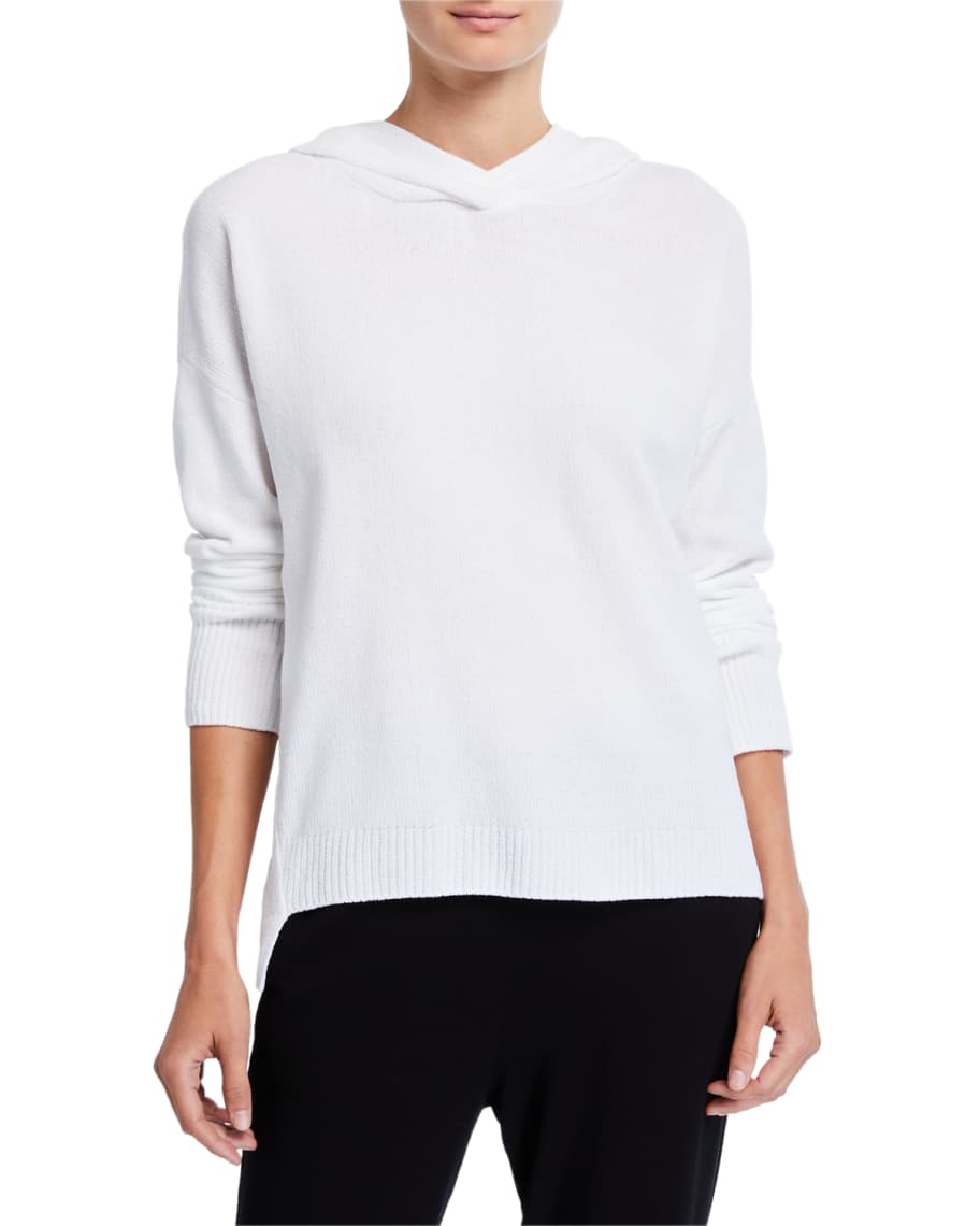 Eileen fisher chenille hooded sweater new arrivals