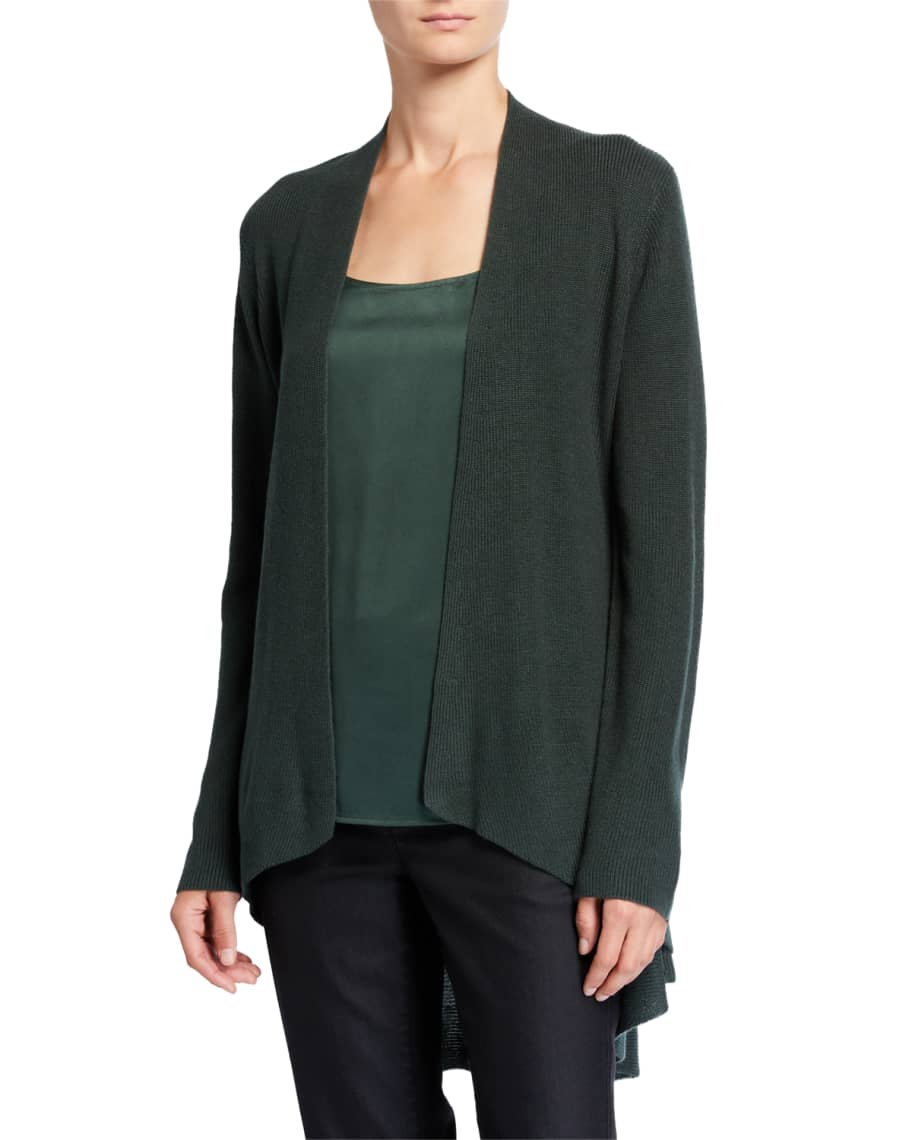 Eileen Fisher Angle Front Silk Cashmere Cardigan Neiman Marcus