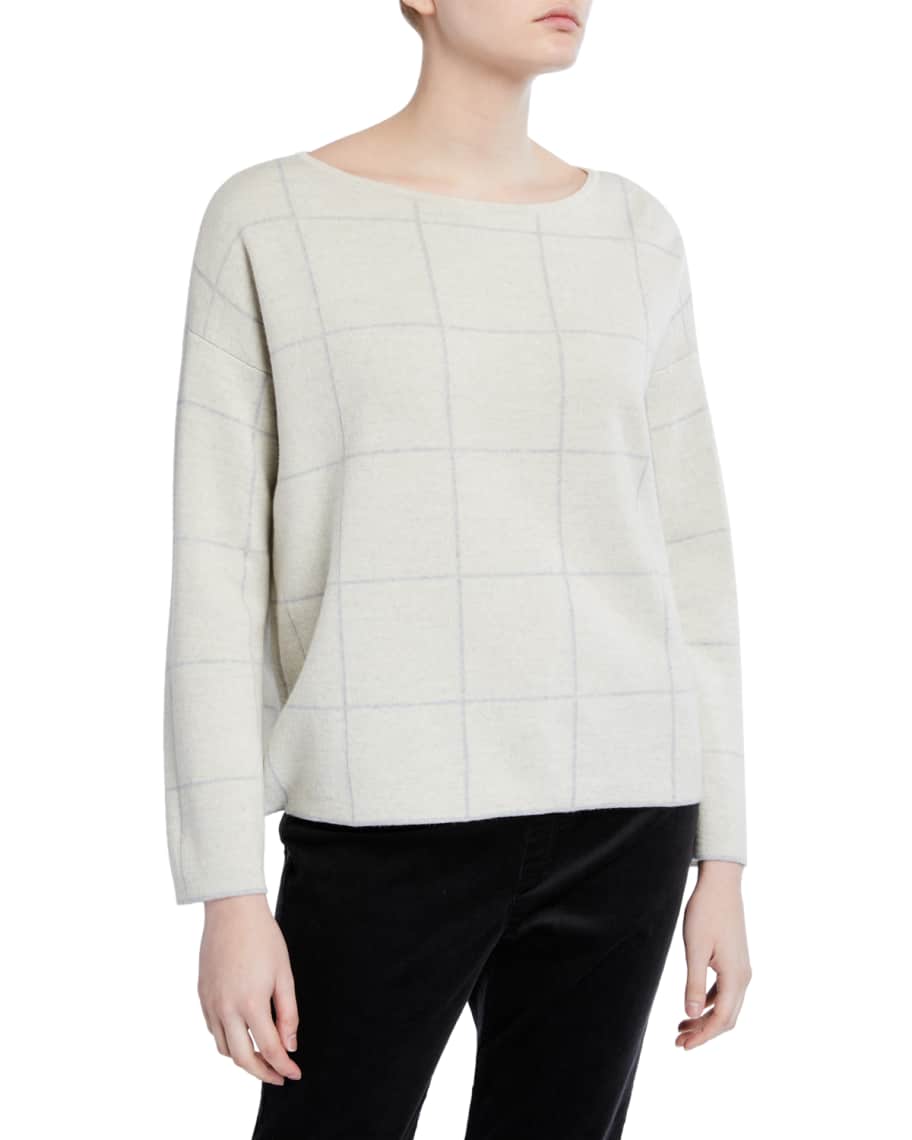 Eileen fisher bateau hot sale neck sweater