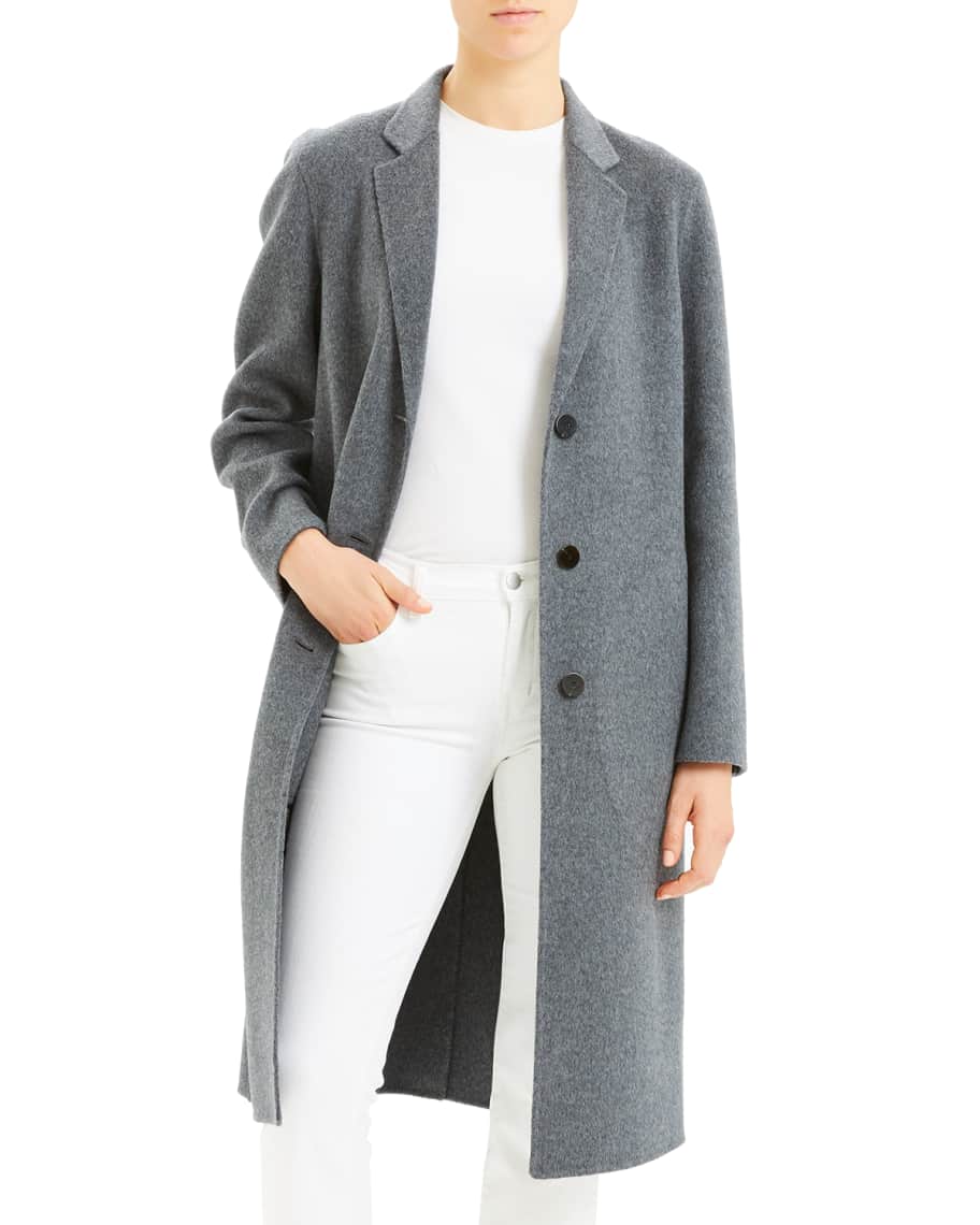 Theory New Divide Luxe Classic Coat | Neiman Marcus