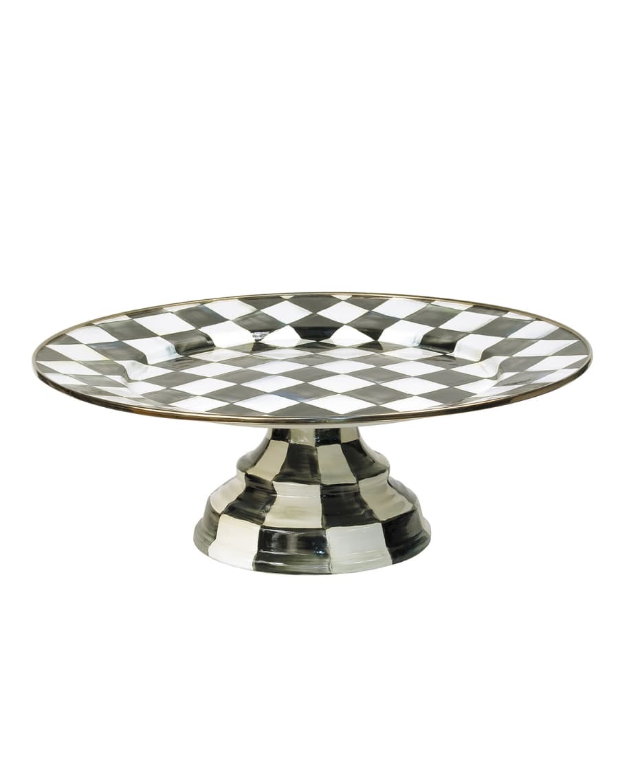 Large Courtly Check Pedestal Platter