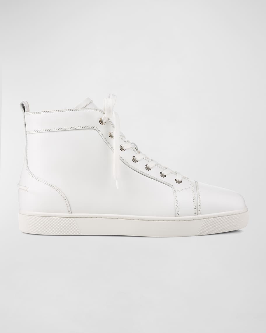 Christian Louboutin Men's Louis Leather High-Top Sneakers | Neiman Marcus