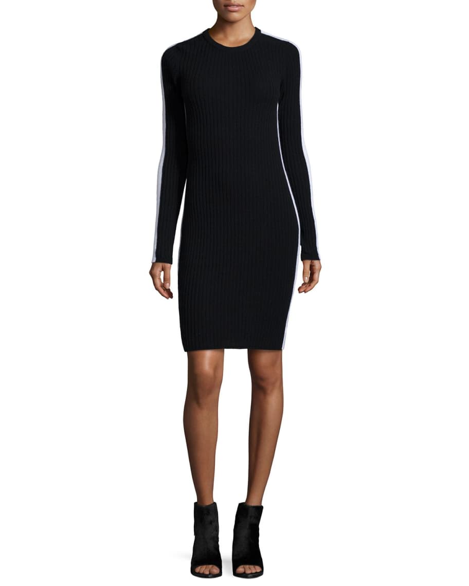 Autumn Cashmere Cashmere LongSleeve Ribbed Dress Neiman Marcus