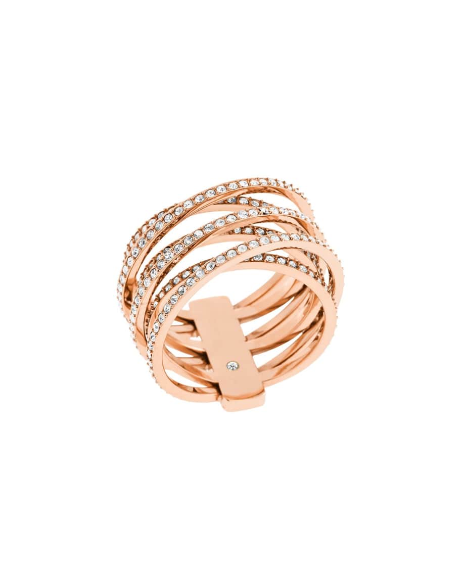 Michael kors pave top criss cross ring