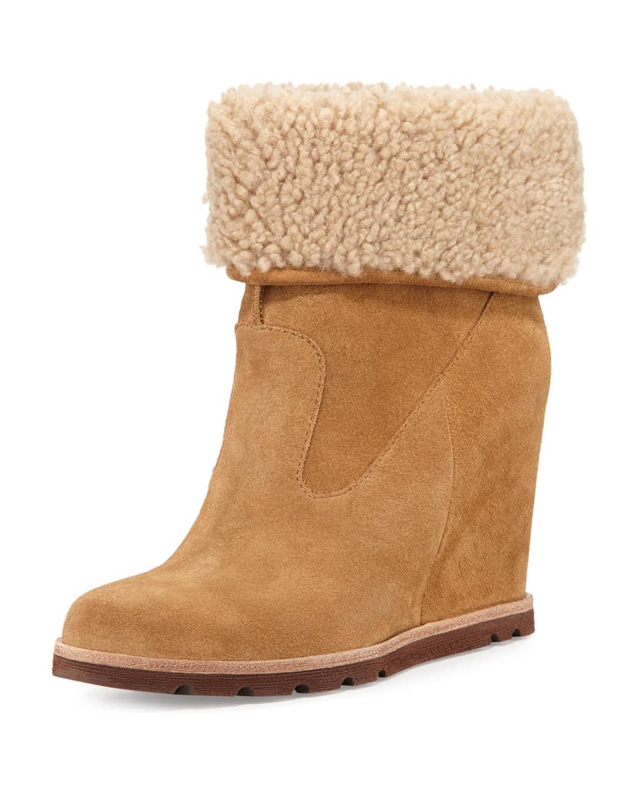 UGG, Shoes, Ugg Lv Louis Vuitton Tan Cream Suede Fur Rainbow Boots