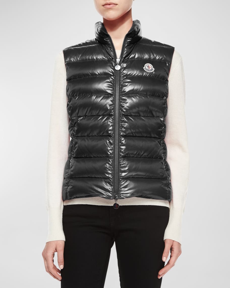 Moncler Ghany Shiny Quilted Puffer Vest Neiman Marcus