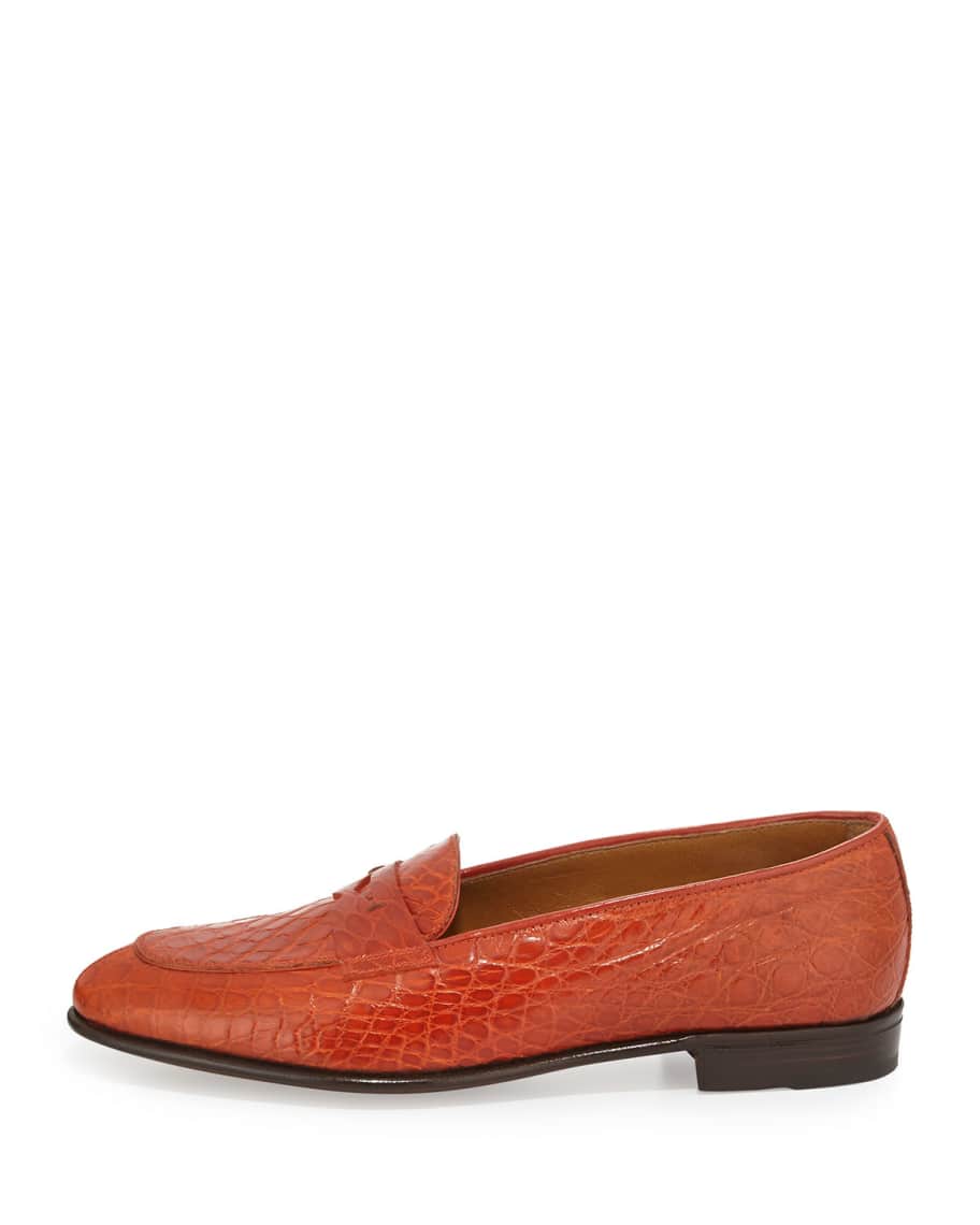 Gravati Crocodile Penny Loafer Neiman Marcus
