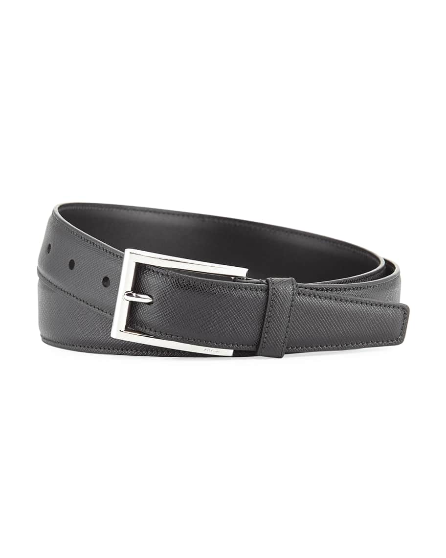 Prada Saffiano Leather Belt | Neiman Marcus