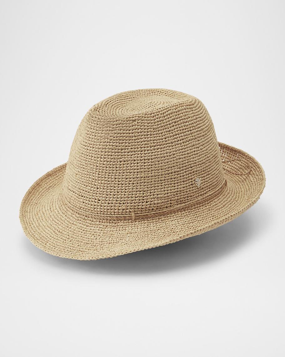 HELEN KAMINSKI ラフィア帽子 FAI OS Helen Kaminski Fai Packable Raffia Fedora Hat | Neiman Marcus