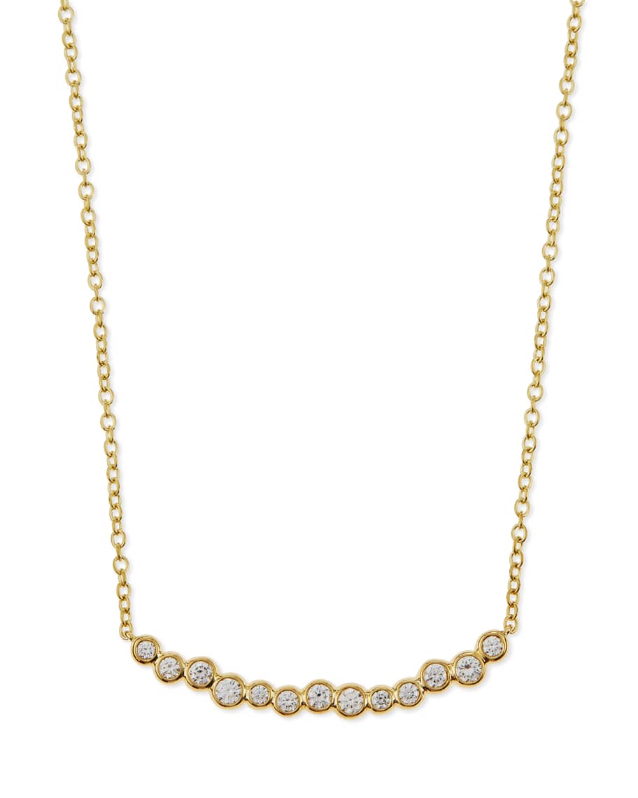 Ippolita 18k Glamazon Stardust Smile Bar Necklace with Blue Sapphires ...