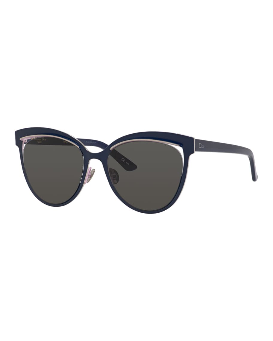 Dior Inspired Titanium-Trim Sunglasses | Neiman Marcus