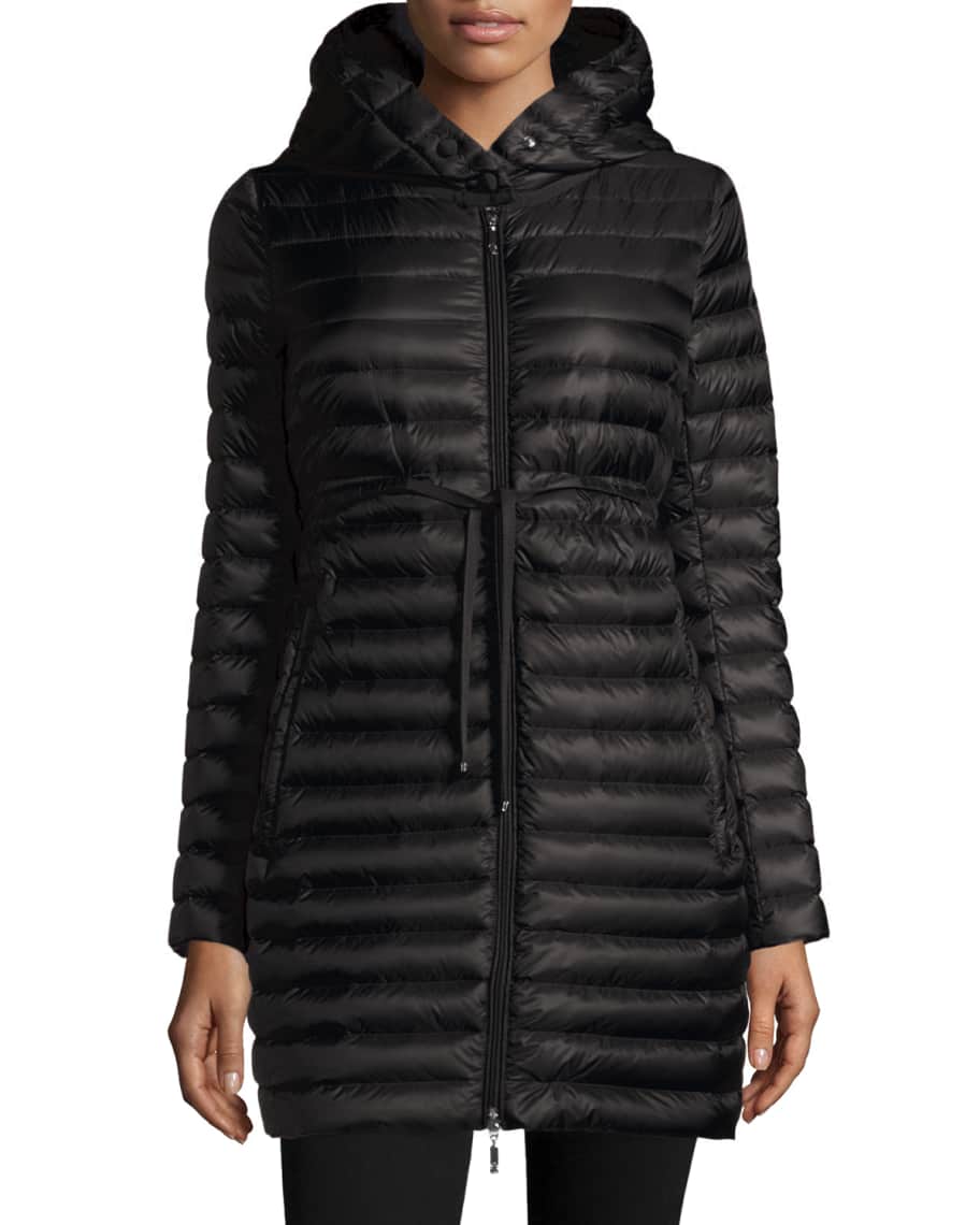Moncler faucon fitted puffer coat online