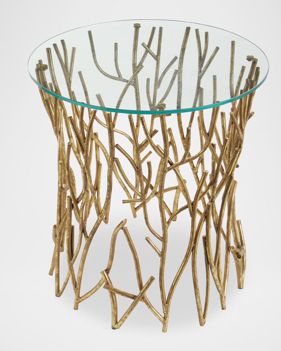 Golden Branches Side Table | Neiman Marcus