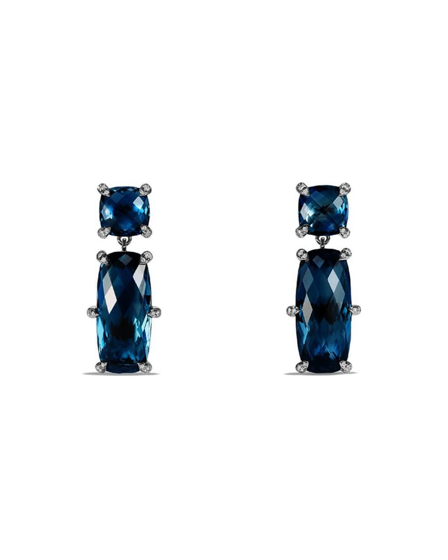 David Yurman Châtelaine Faceted Drop Earrings with Diamonds | Neiman Marcus