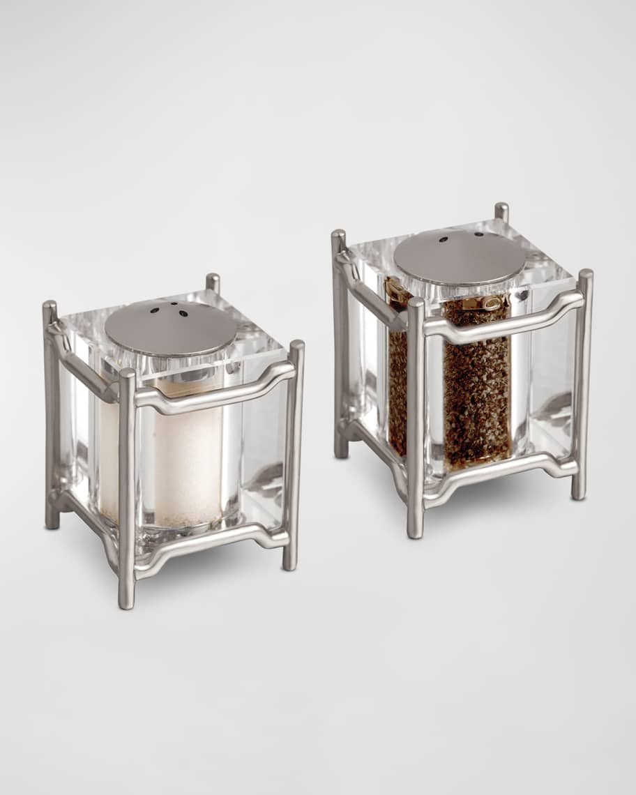L'Objet Han Platinum Salt & Pepper Shakers, Set of 2