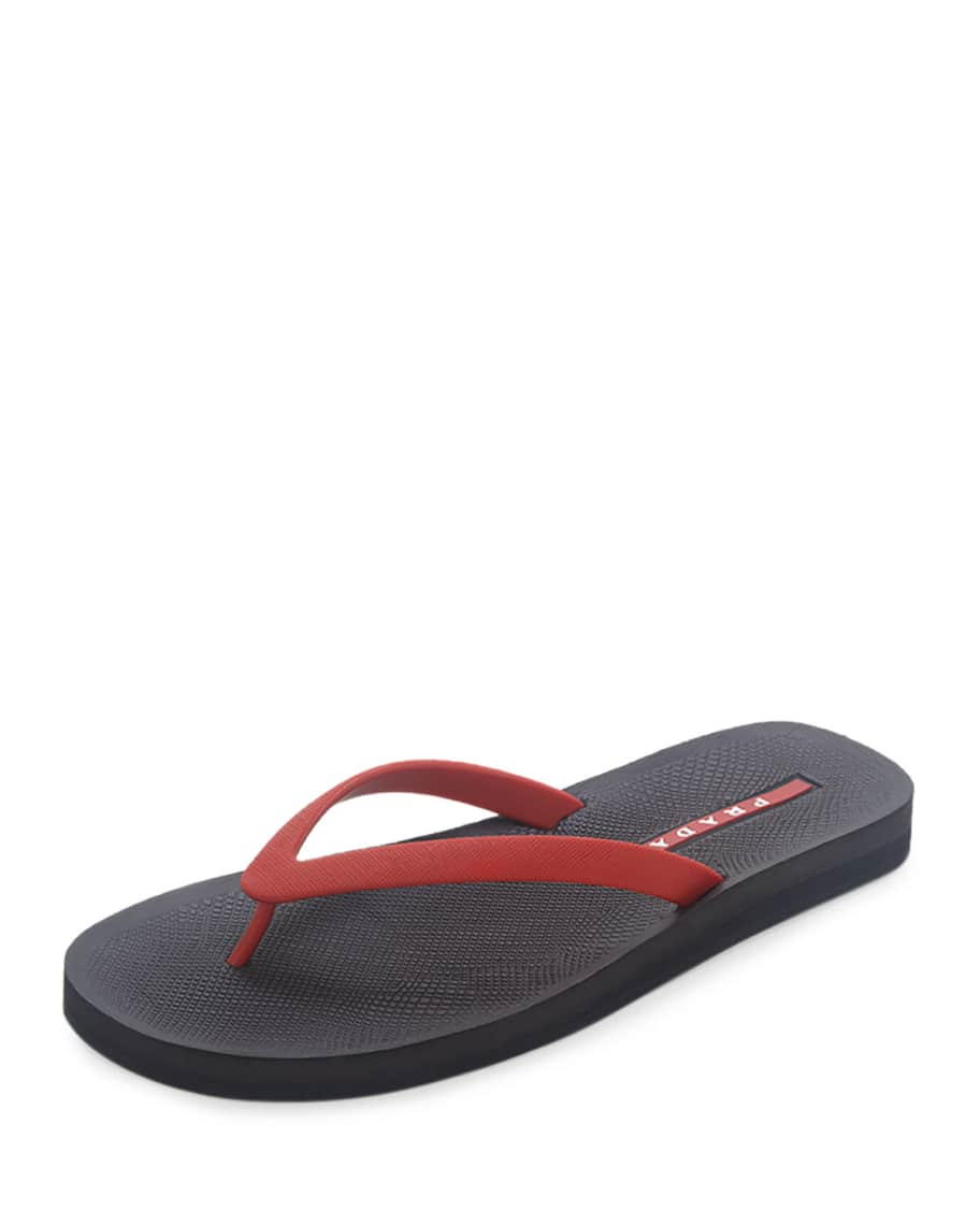 Prada Rubber Flip Flop | Neiman Marcus