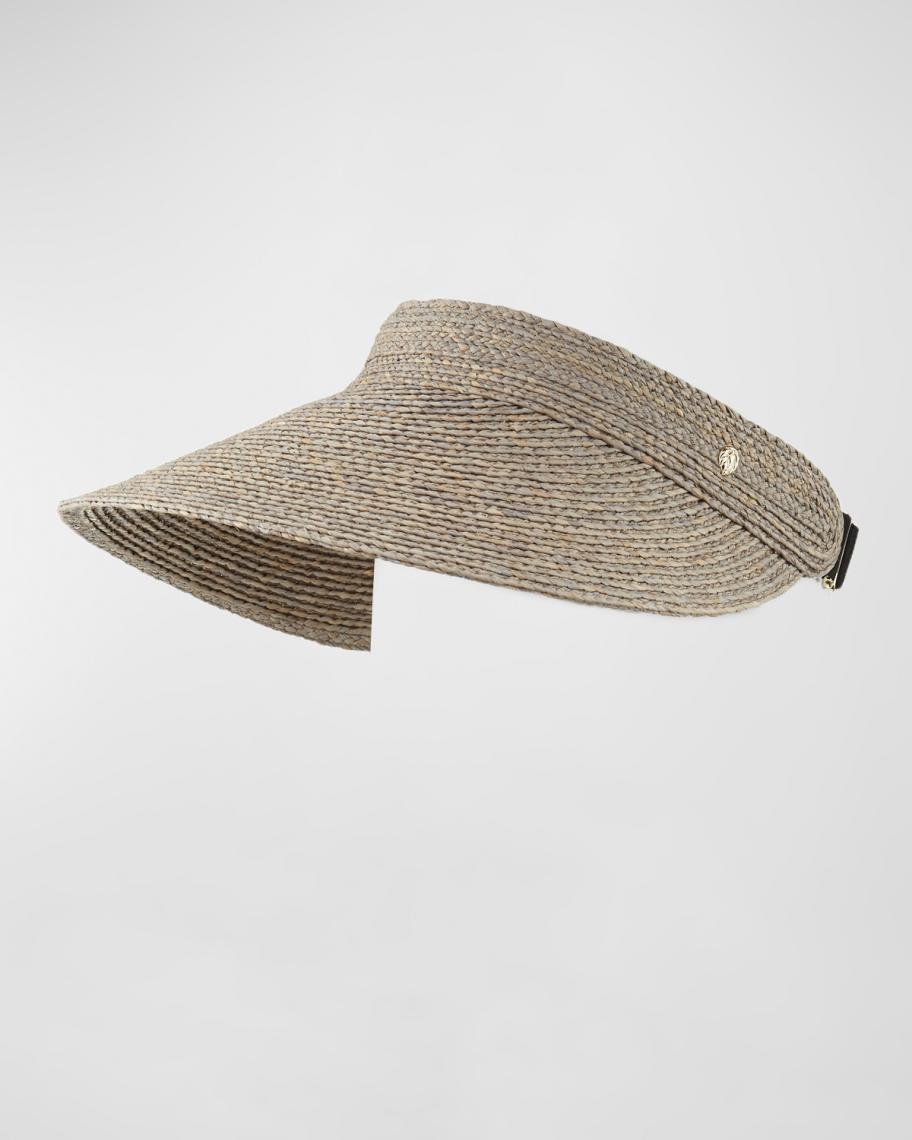 Helen Kaminski Kirsten Raffia Wide-Brim Visor | Neiman Marcus display picture 3