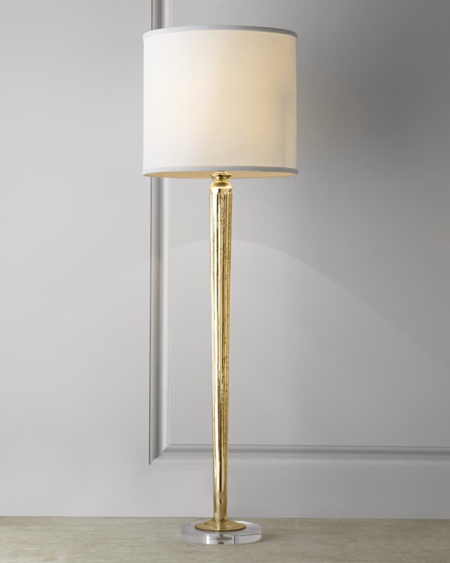 Golden MercuryGlass Candlestick Lamp Neiman Marcus