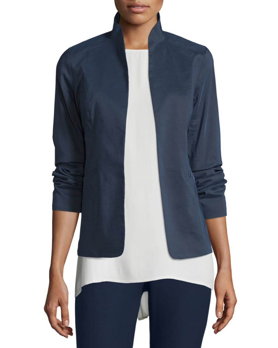 Eileen Fisher Polished Ramie Stretch Jacket Neiman Marcus