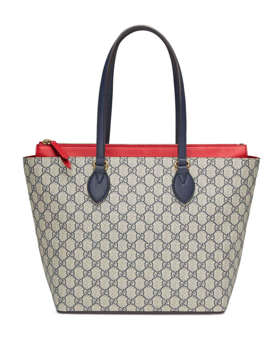 Gucci Gg Supreme Tote Bag Beigeebonycuir, $1,250, Neiman Marcus