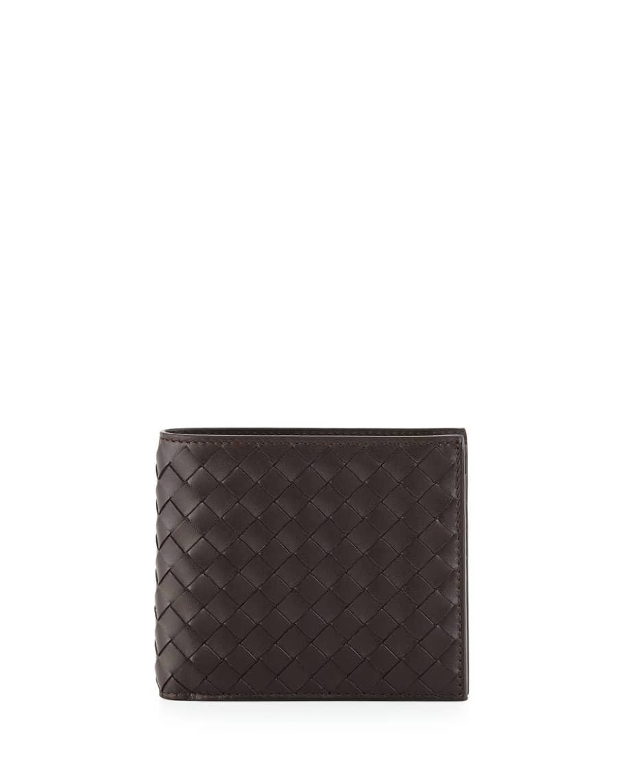 Bottega Veneta Men's Basic Woven Leather Wallet | Neiman Marcus