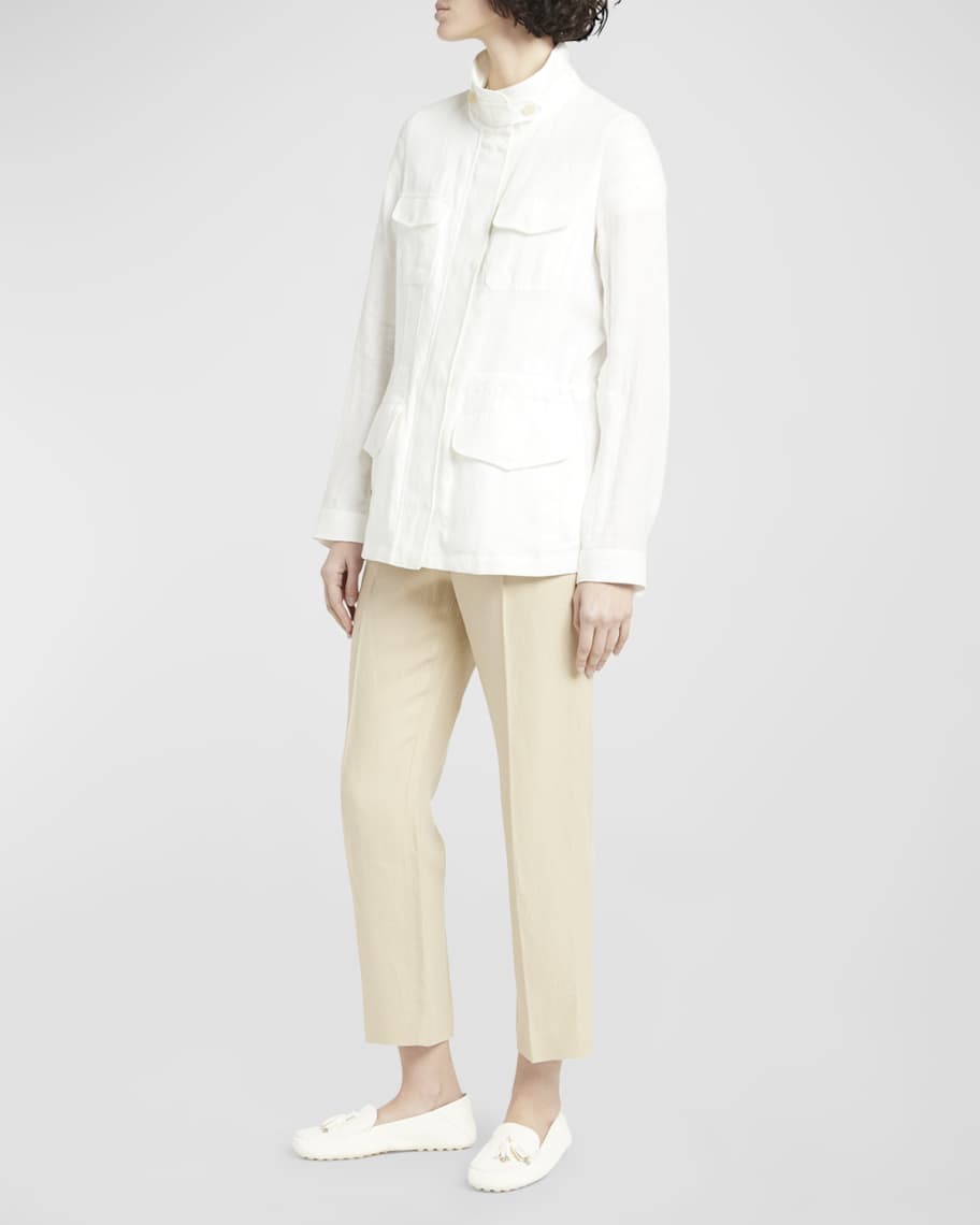 Loro Piana Lady Linen Traveler Jacket | Neiman Marcus