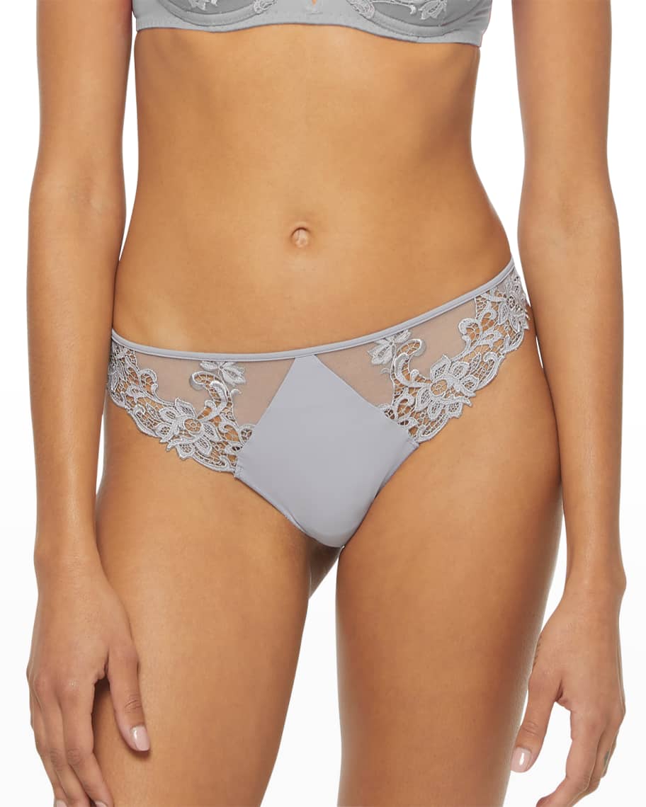 Simone Perele Saga Lace Thong In Secret Grey